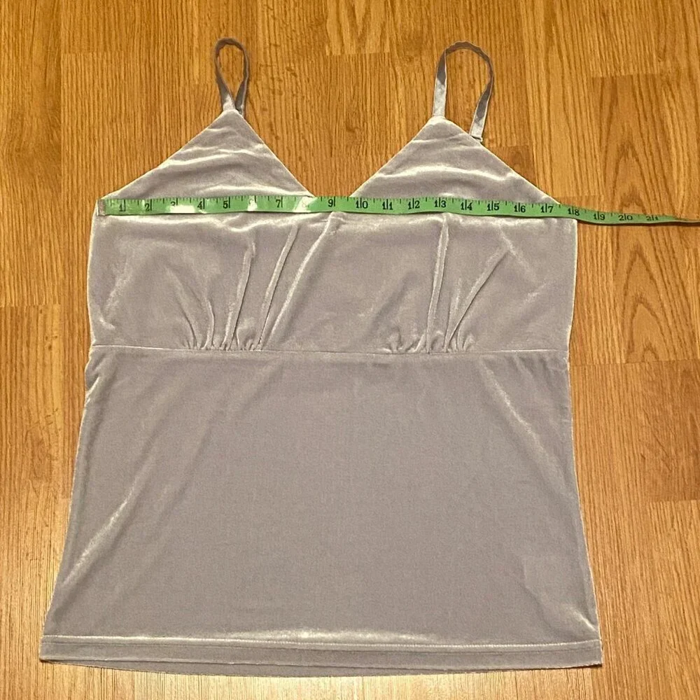 Chadwick's Collection Grey Velvet Camisole Tank Top Festive Women's Size (L) - Picture 6 of 8